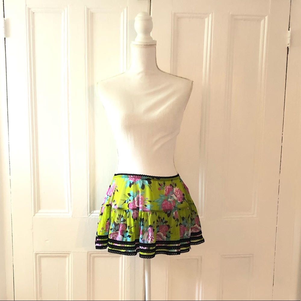 VTG Betsey Johnson Swim Sheer Coverup Skirt